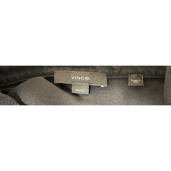 Vince Garment Dye Cotton True Black Polo Shirt Size XL - Picture 6 of 7